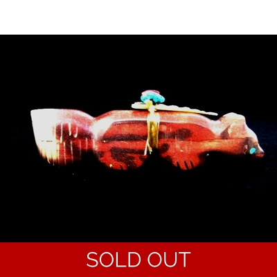 Australian Printrock Fox 3 " L x 1 " H by Lena Boone Authentic Zuni Art